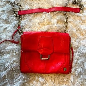 Botkier Italian designer leather red shoulder crossbody mini bag